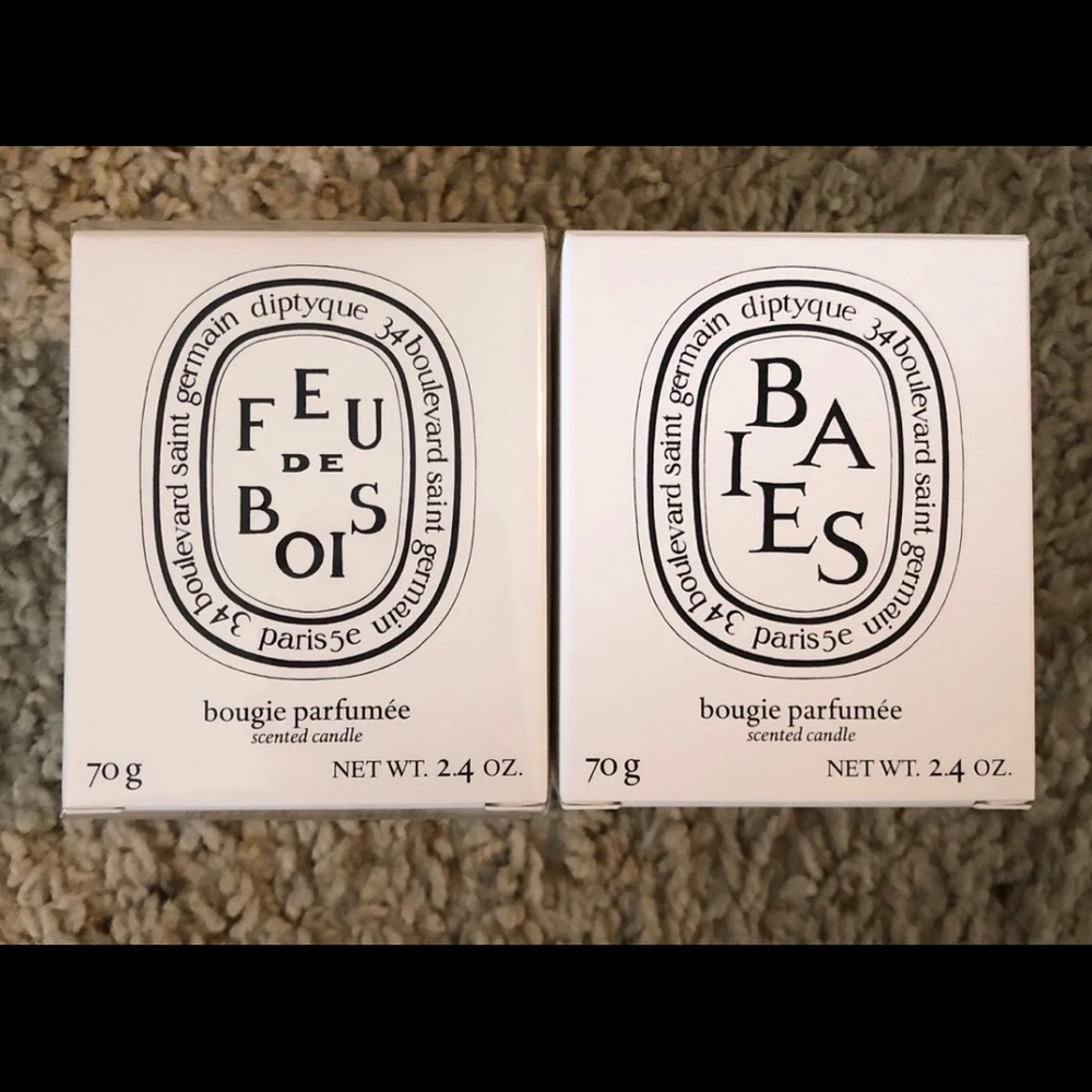 Diptyque new Feu de Bois candle 2.4oz get free used Baies